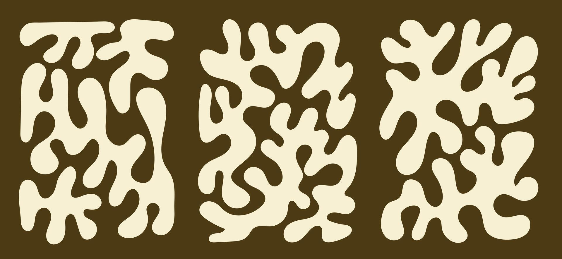 Abstract liquid organic shape in groovy trendy y2k style. Retro wavy strange shape. Elements babble and drops. vector