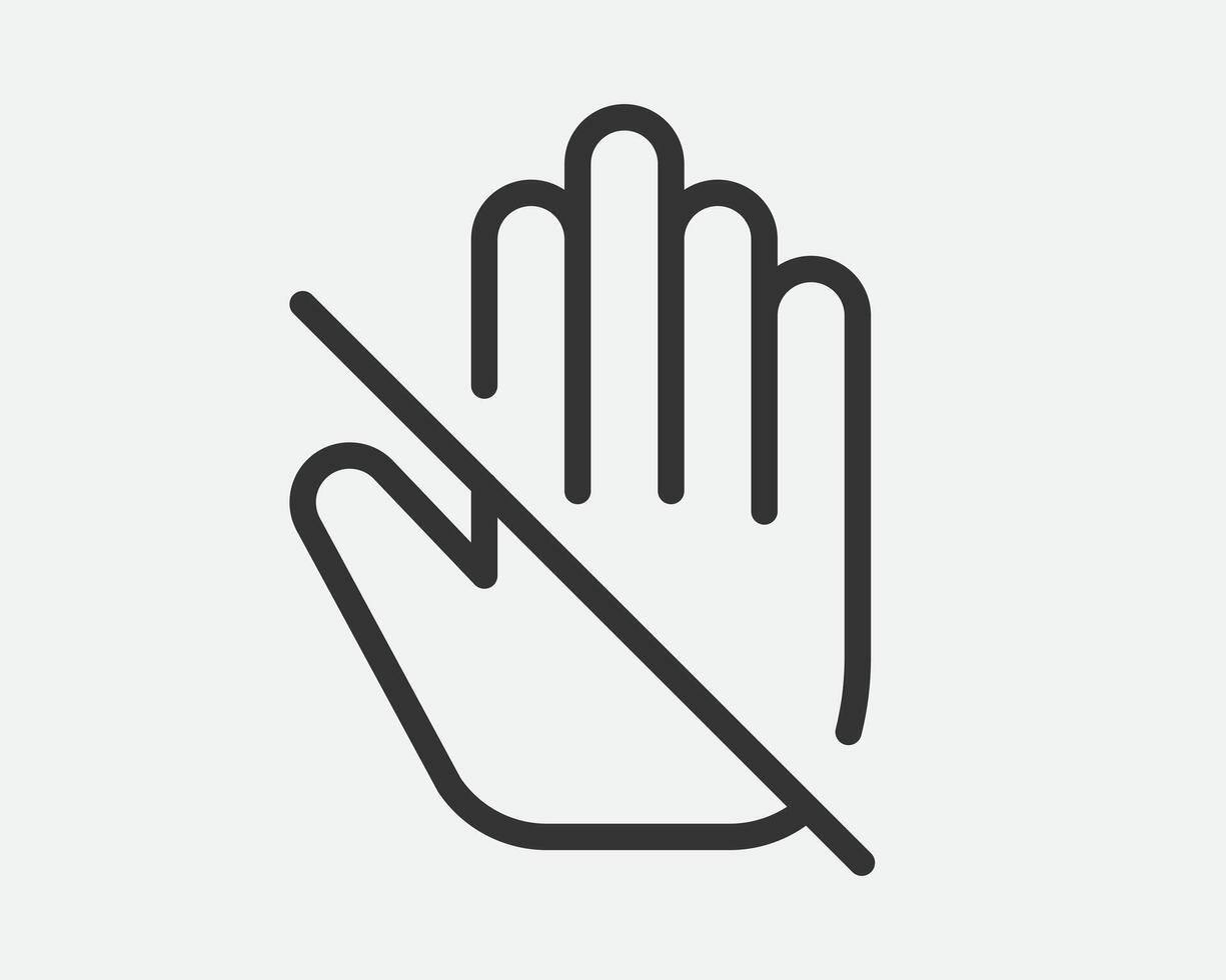Hand Gesture Icon Line Simple Trendy Design. vector