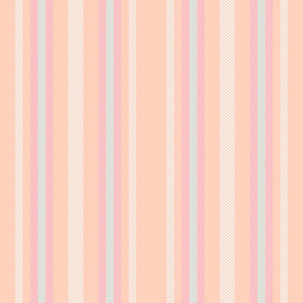 Minimalist lines fabric pattern, africa textile stripe texture. Mother background seamless vertical in light and pink colors. vector