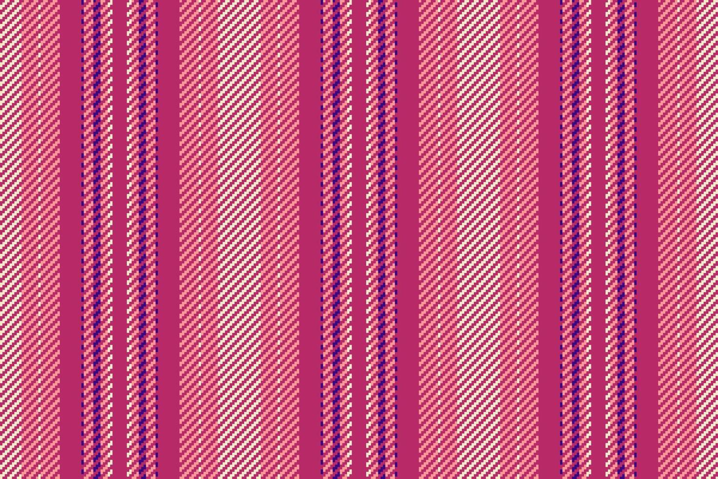 Picture stripe seamless texture, hispanic pattern fabric . Outline vertical textile lines background in pink and red colors. vector