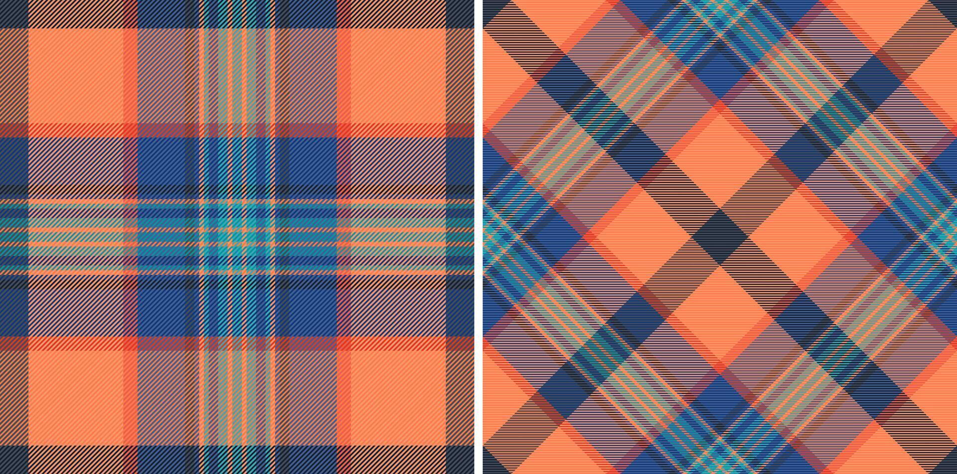Background textile pattern of plaid fabric check with a seamless texture tartan. vector