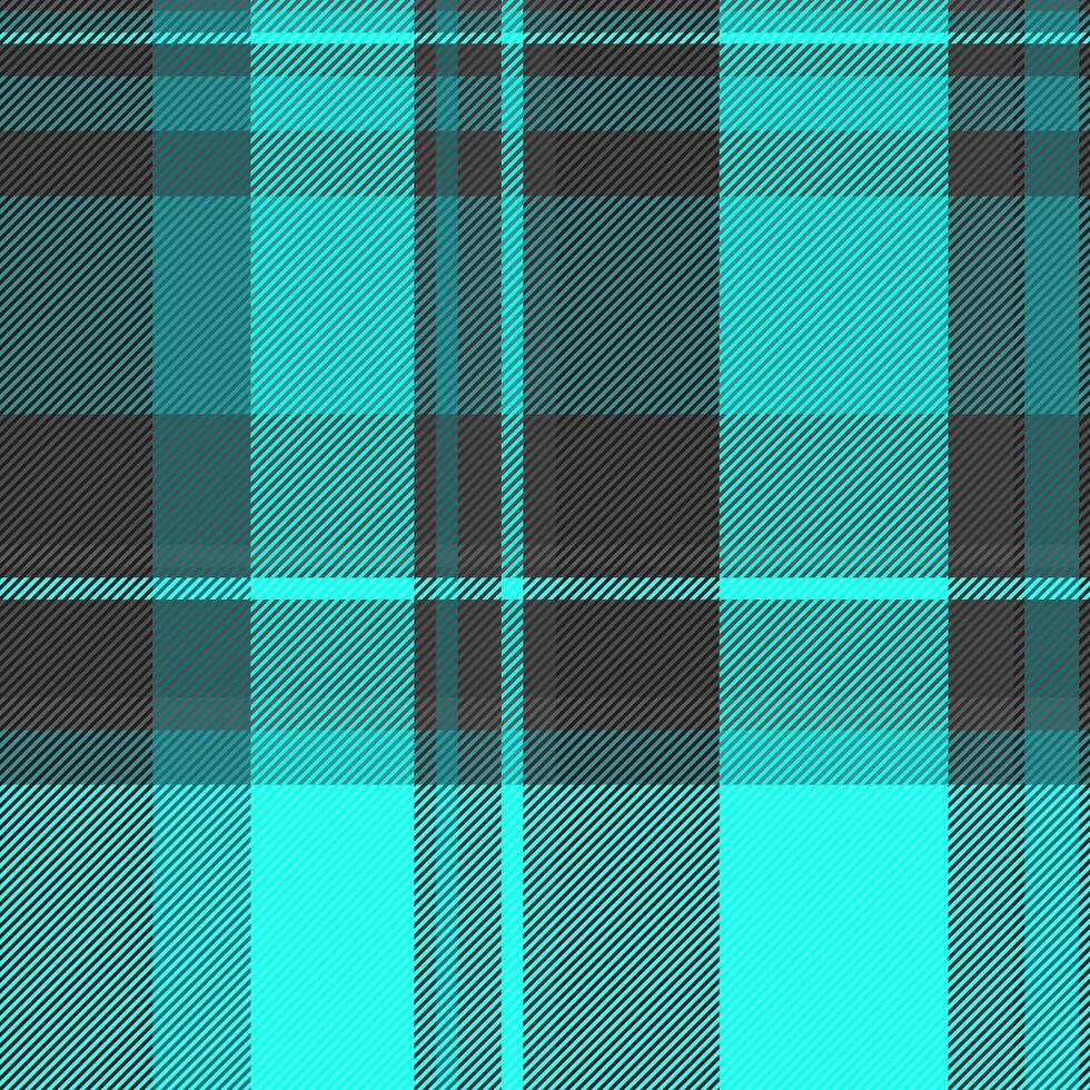 Composition textile tartan , flannel pattern background plaid. Strip texture fabric check seamless in grey and cyan colors. vector