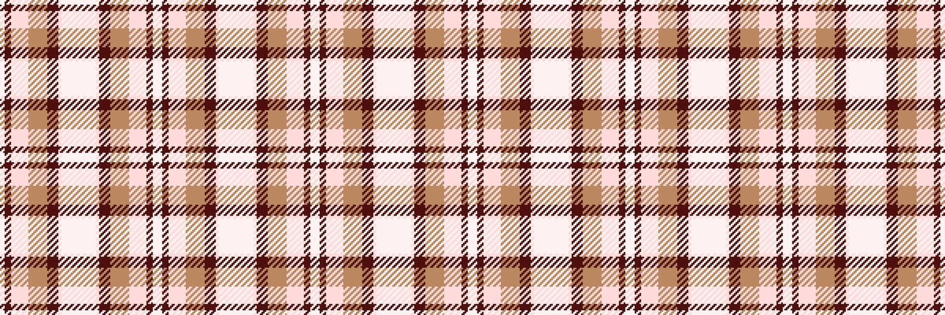 Copy space plaid background tartan, fluffy pattern texture . Cut out textile seamless fabric check in sea shell and light colors. vector