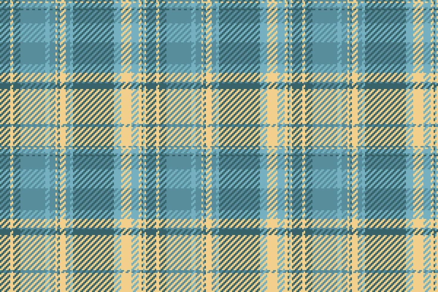 Front texture seamless check, panjabi background fabric textile. Silk pattern tartan plaid in cyan and amber colors. vector