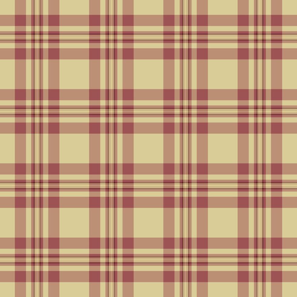 Seamless background of fabric check textile with a tartan texture plaid pattern. vector