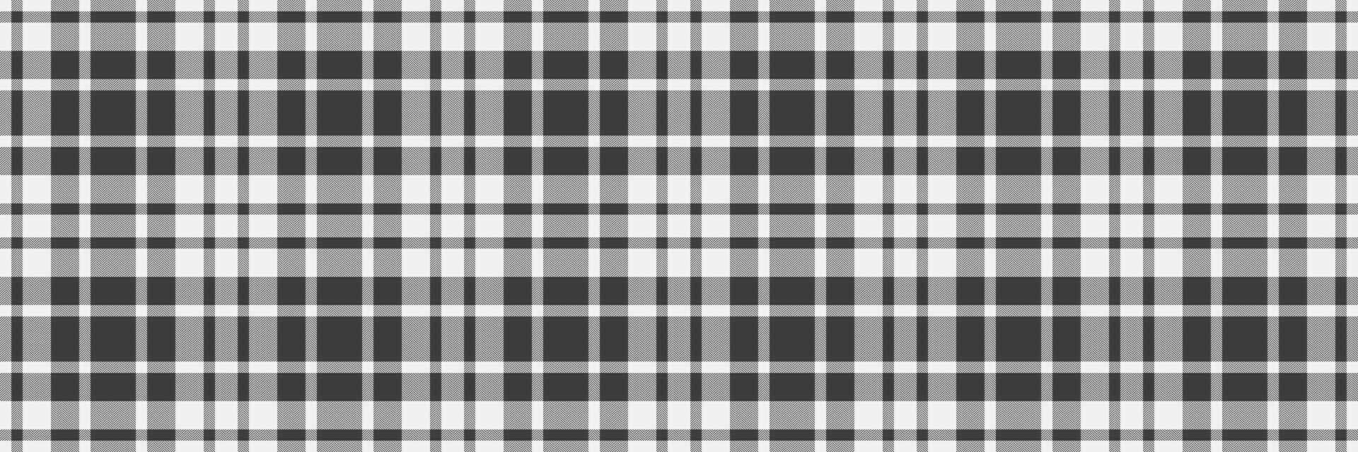 Rough seamless check plaid, duvet texture fabric tartan. Hotel textile background pattern in white and grey colors. vector