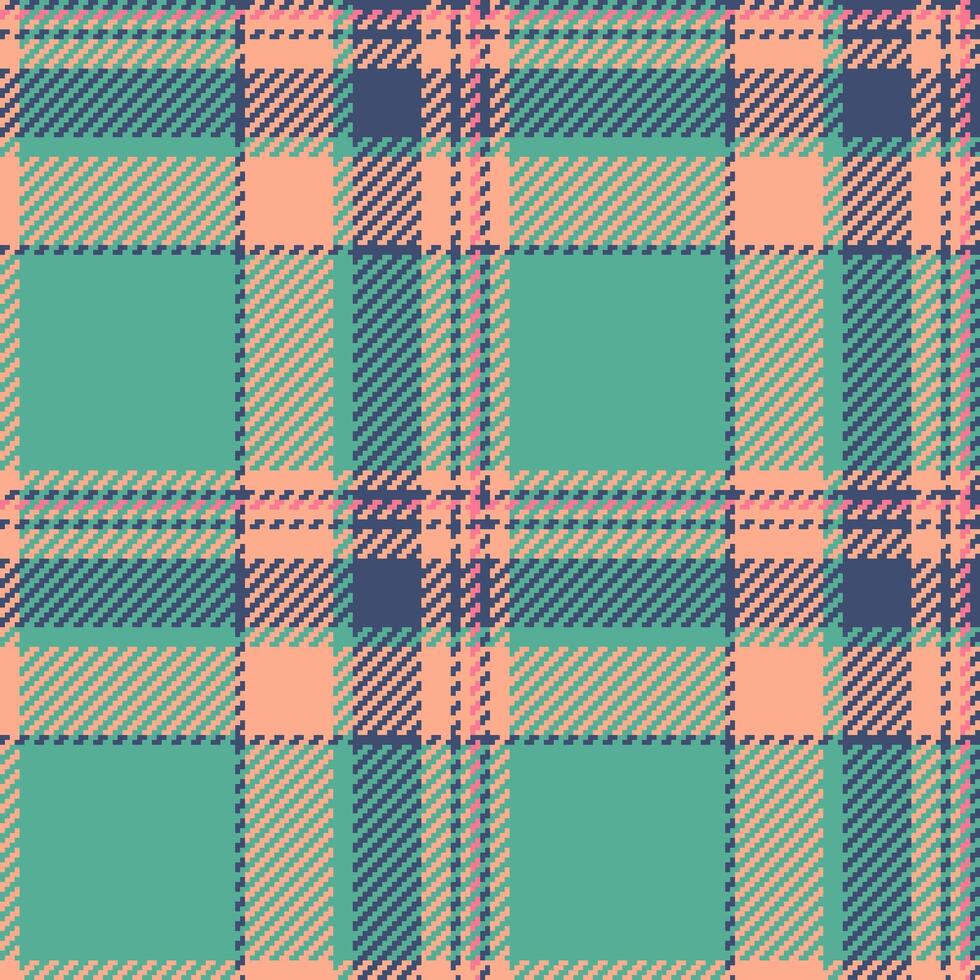 Textile check background of seamless pattern tartan with a fabric plaid texture. vector