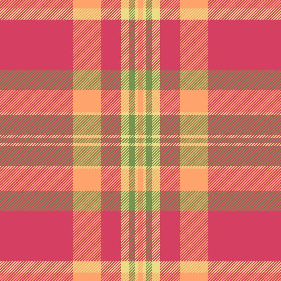 Seamless tartan check of fabric texture textile with a background plaid pattern. vector