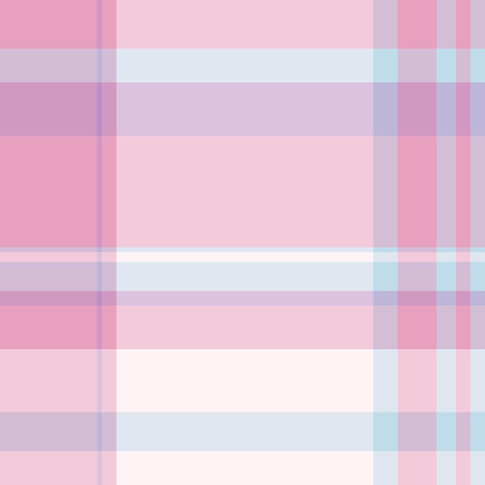 Contour plaid fabric seamless, uniform texture background . Graph tartan check pattern textile in light and thistle colors. vector