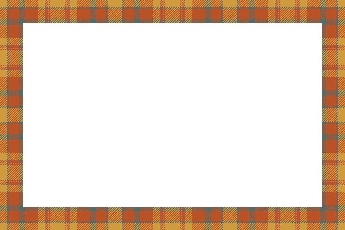 Vintage frame . Scottish border pattern retro style. Tartan plaid ornament. vector
