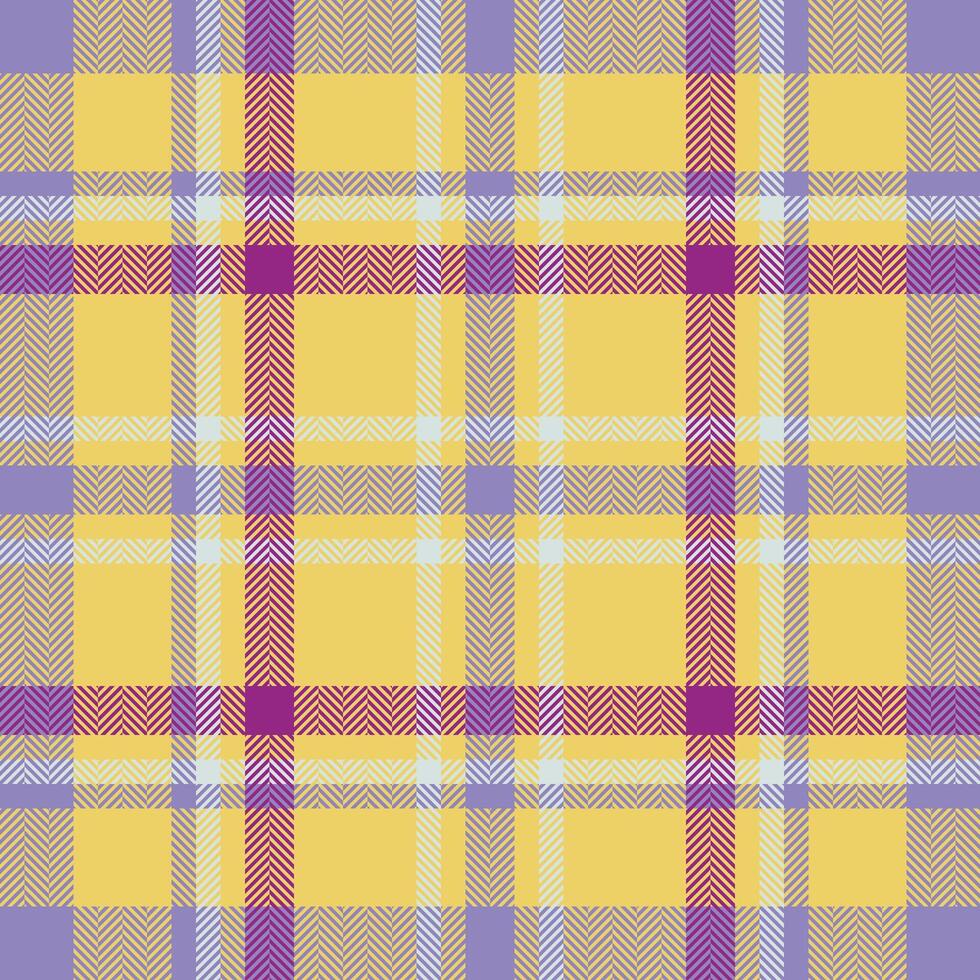 Plaid check pattern. Seamless fabric texture. Tartan textile print. vector