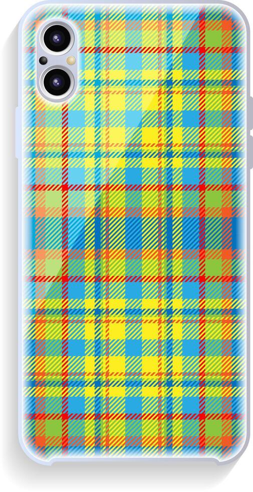 Smartphone cover design mockup. Template geometric pattern for mobile phone back part. Flat design. vector