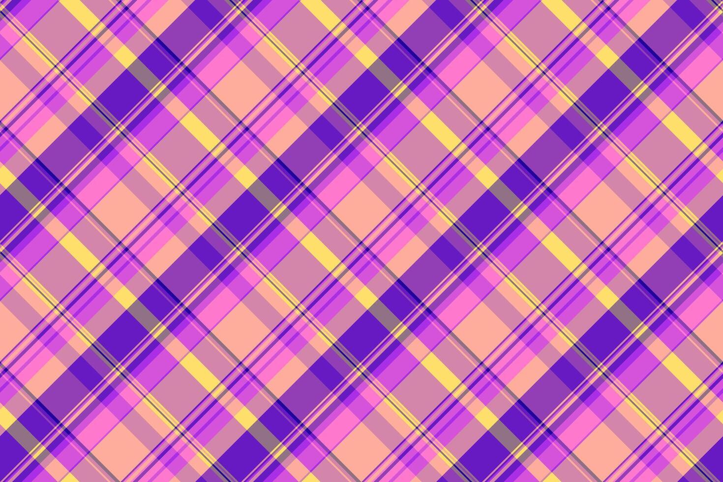Sofa pattern seamless plaid, figure background texture. Crease fabric check tartan textile in purple and pink colors. vector