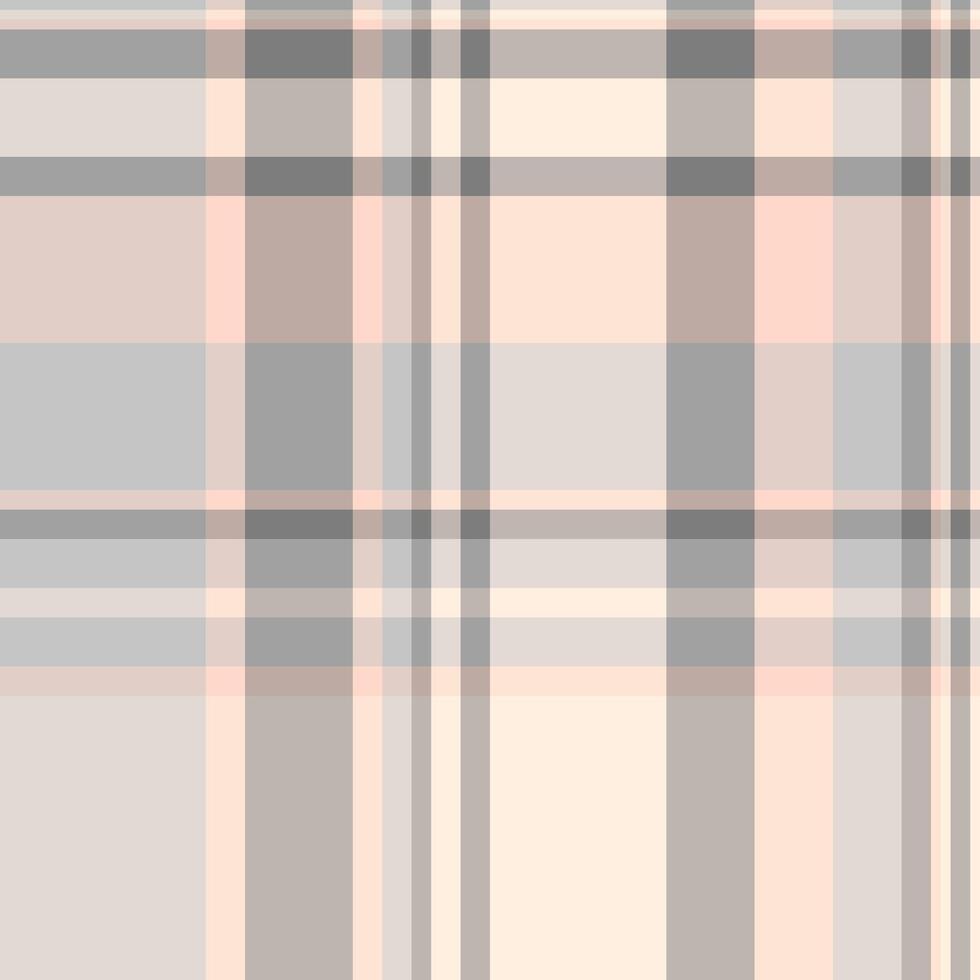 Cute plaid texture fabric, painting seamless check. Ragged textile pattern background tartan in light and grey colors. vector