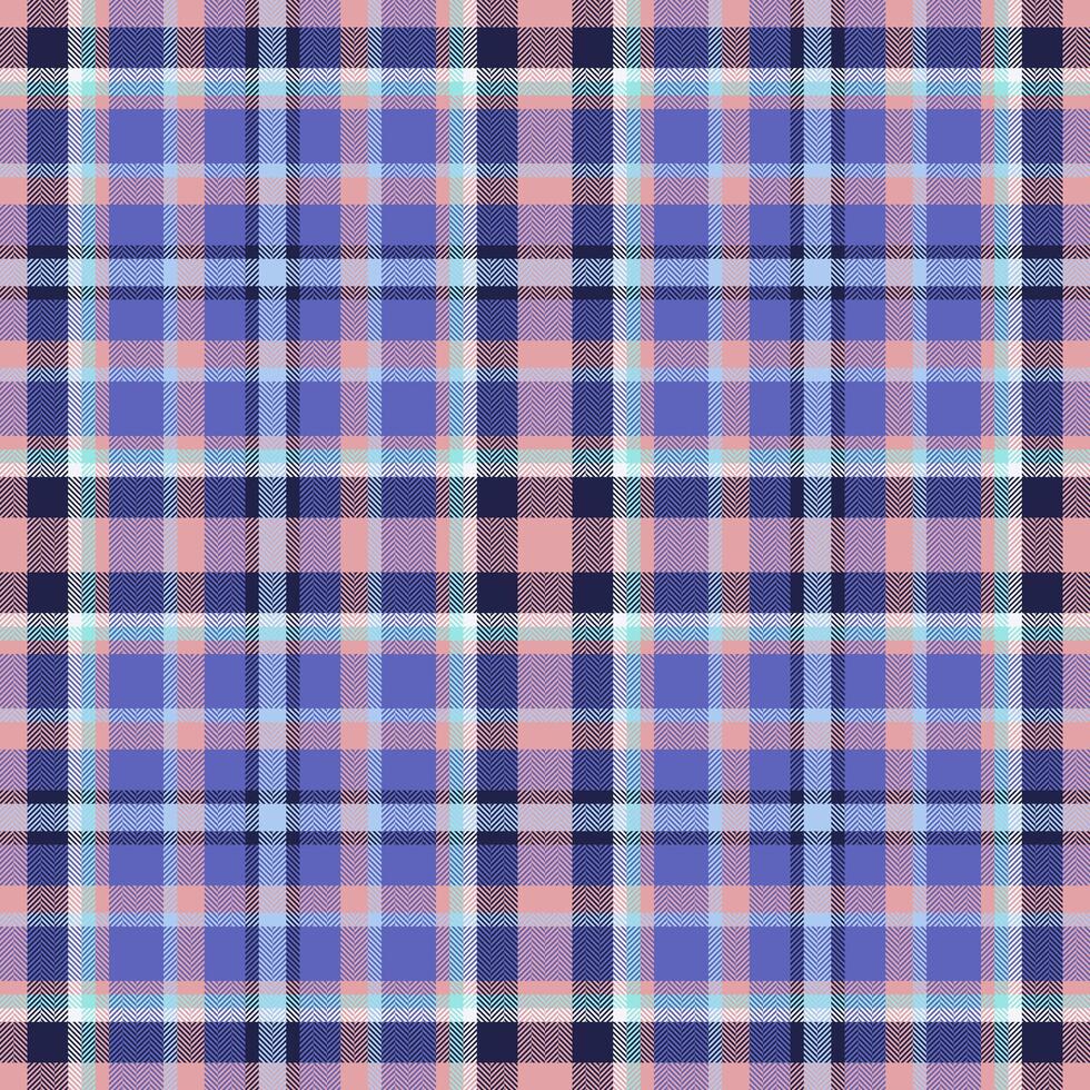 Plaid seamless pattern in blue. Check fabric texture. textile print. vector