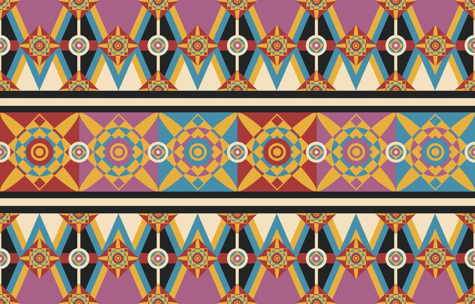 Geometric Fabric Patterns Designs Horizontal Fabrication is the design used for Wrapping Paper Wallpaper and Long Fabrics vector