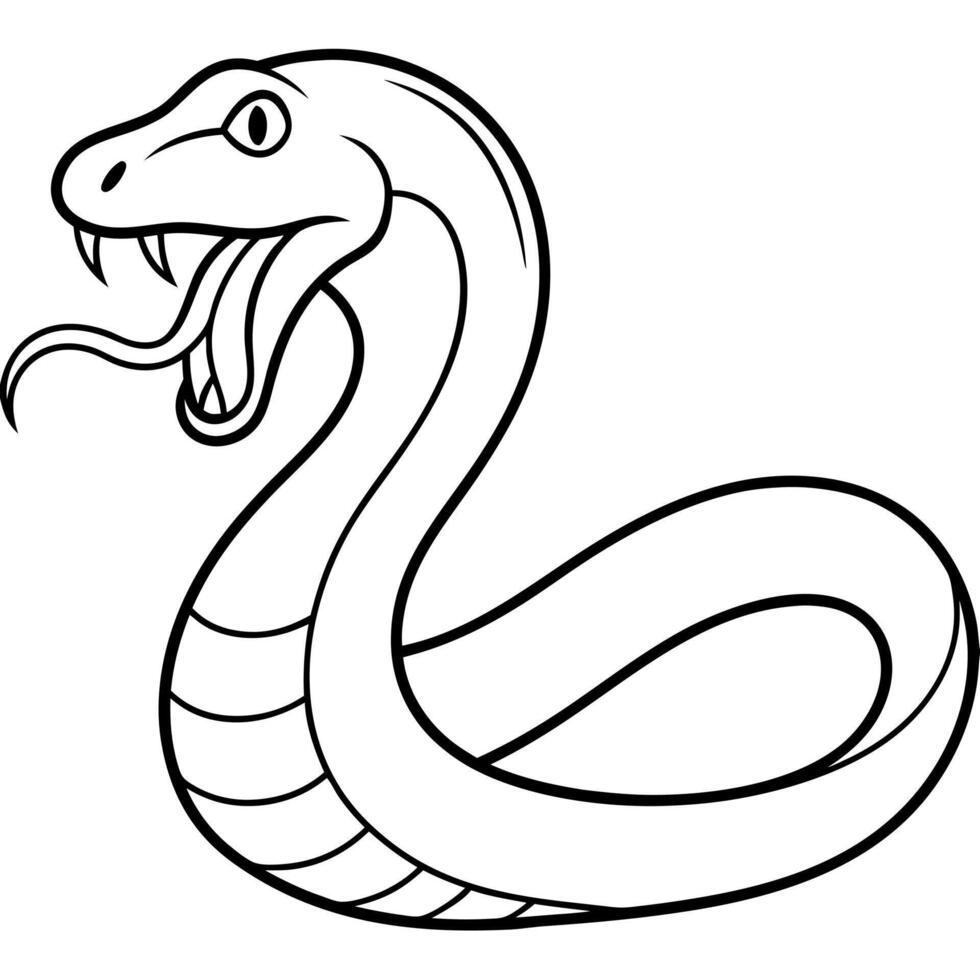 Anaconda snake coloring pages vector