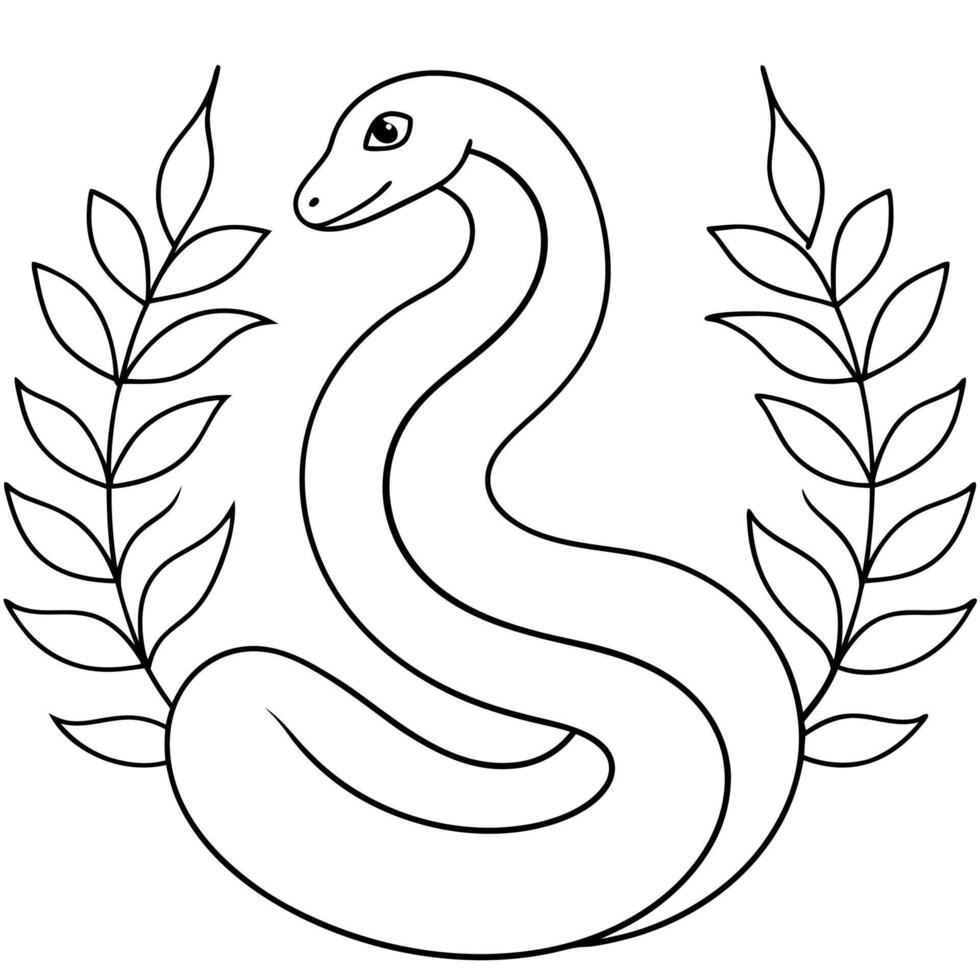 Anaconda snake coloring pages vector