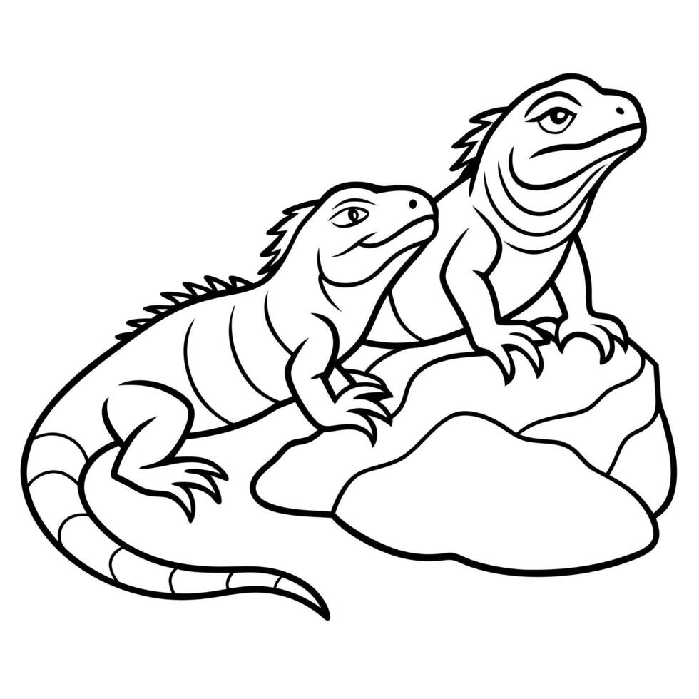 jungle animal coloring pages vector