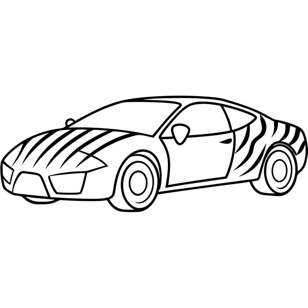 Sports car coloring pages for children coloring book vector