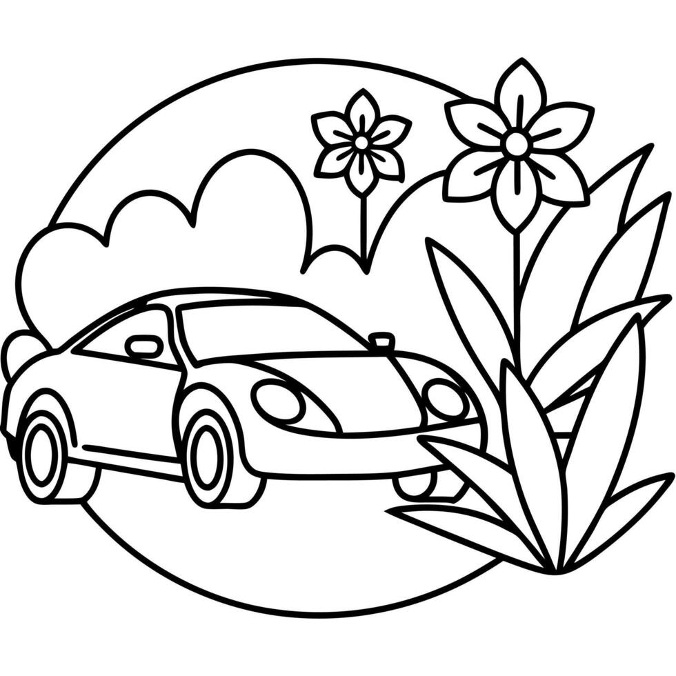 Sports car coloring pages for children coloring book vector