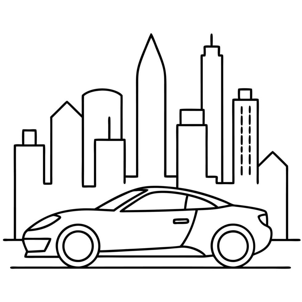 Sports car coloring pages for children coloring book vector