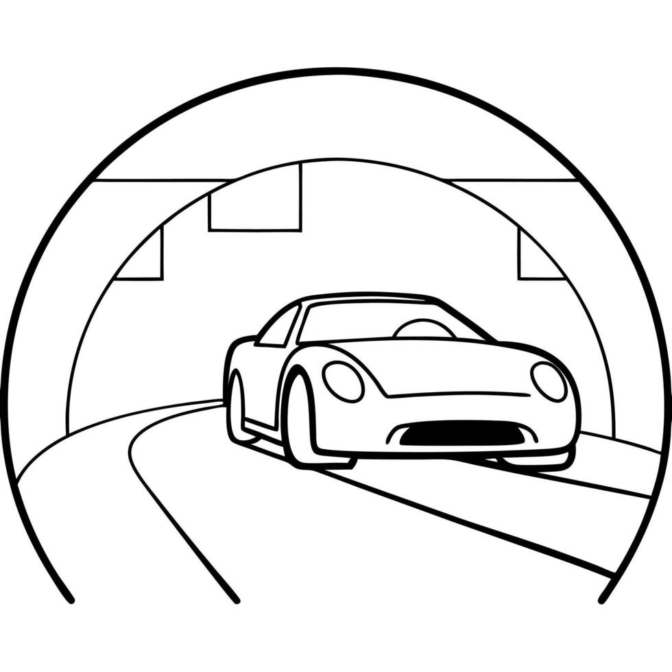 Sports car coloring pages for children coloring book vector