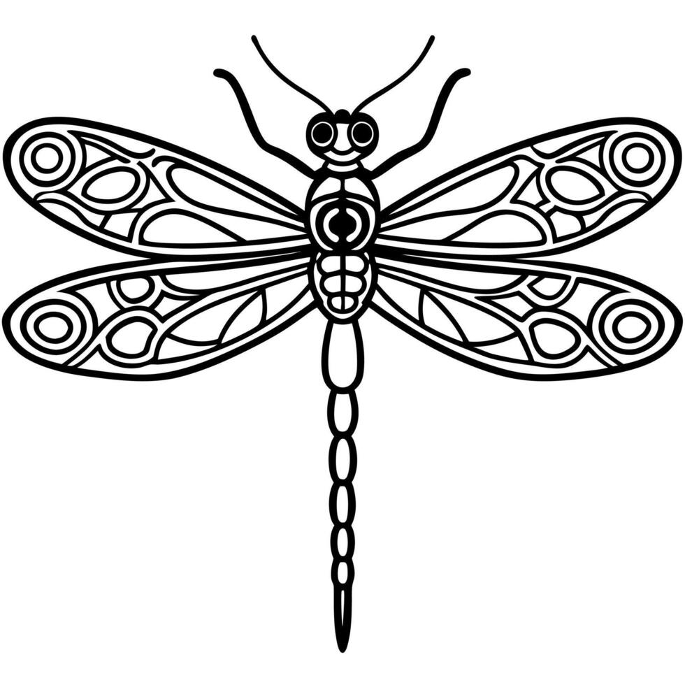 Cute insects and bugs coloring book for preschool kids vector
