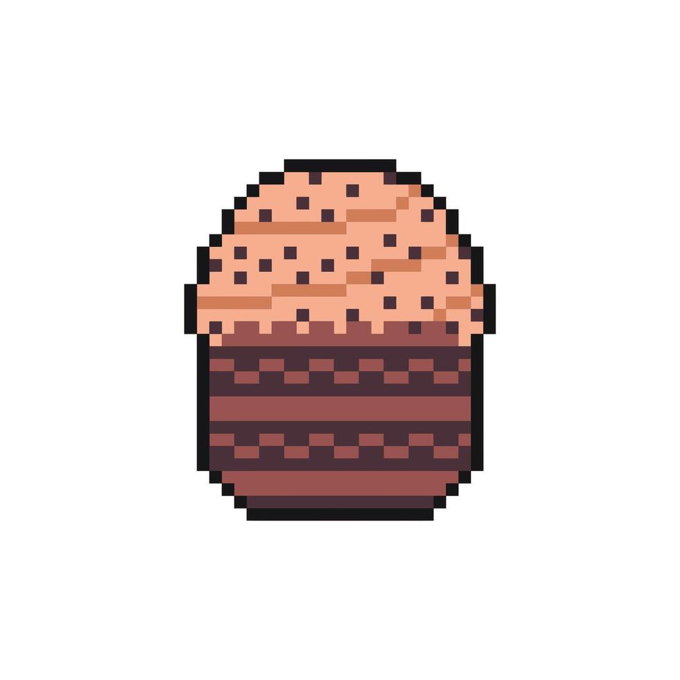 cake pixel art for dynamic digital projects and designs. vector
