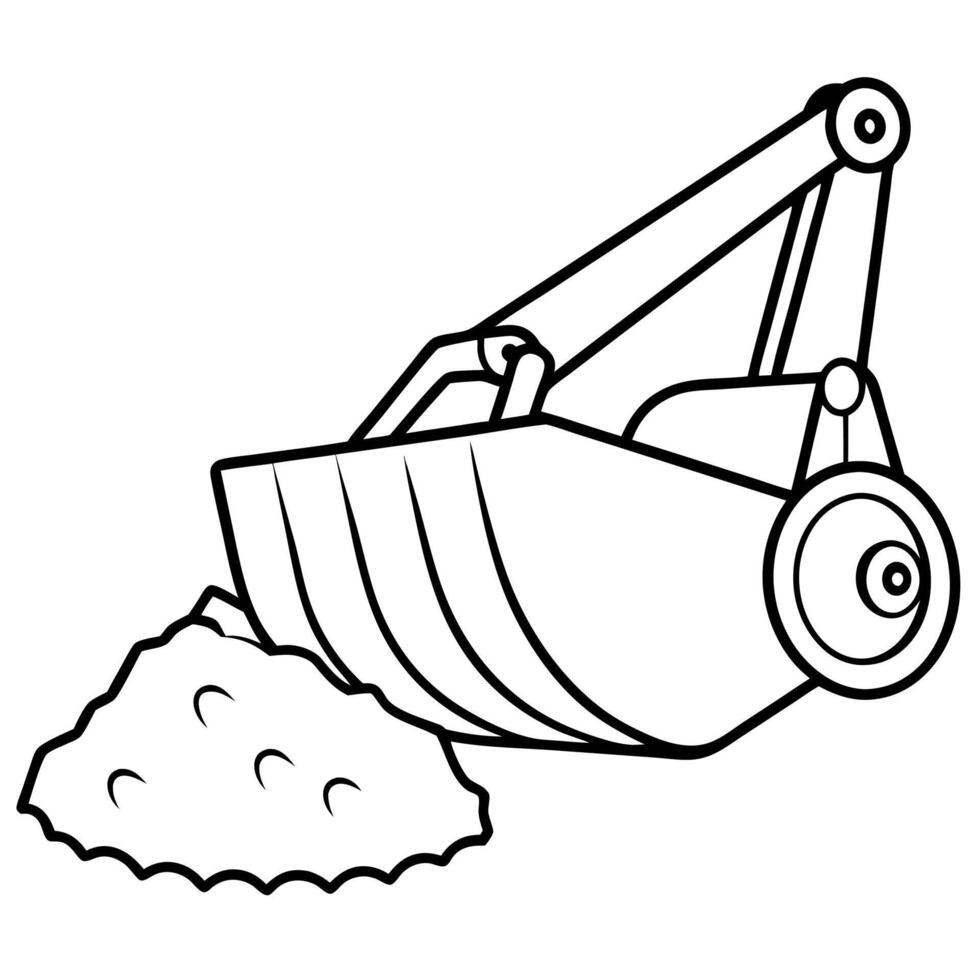 Construction vehicles coloring pages for children book vector