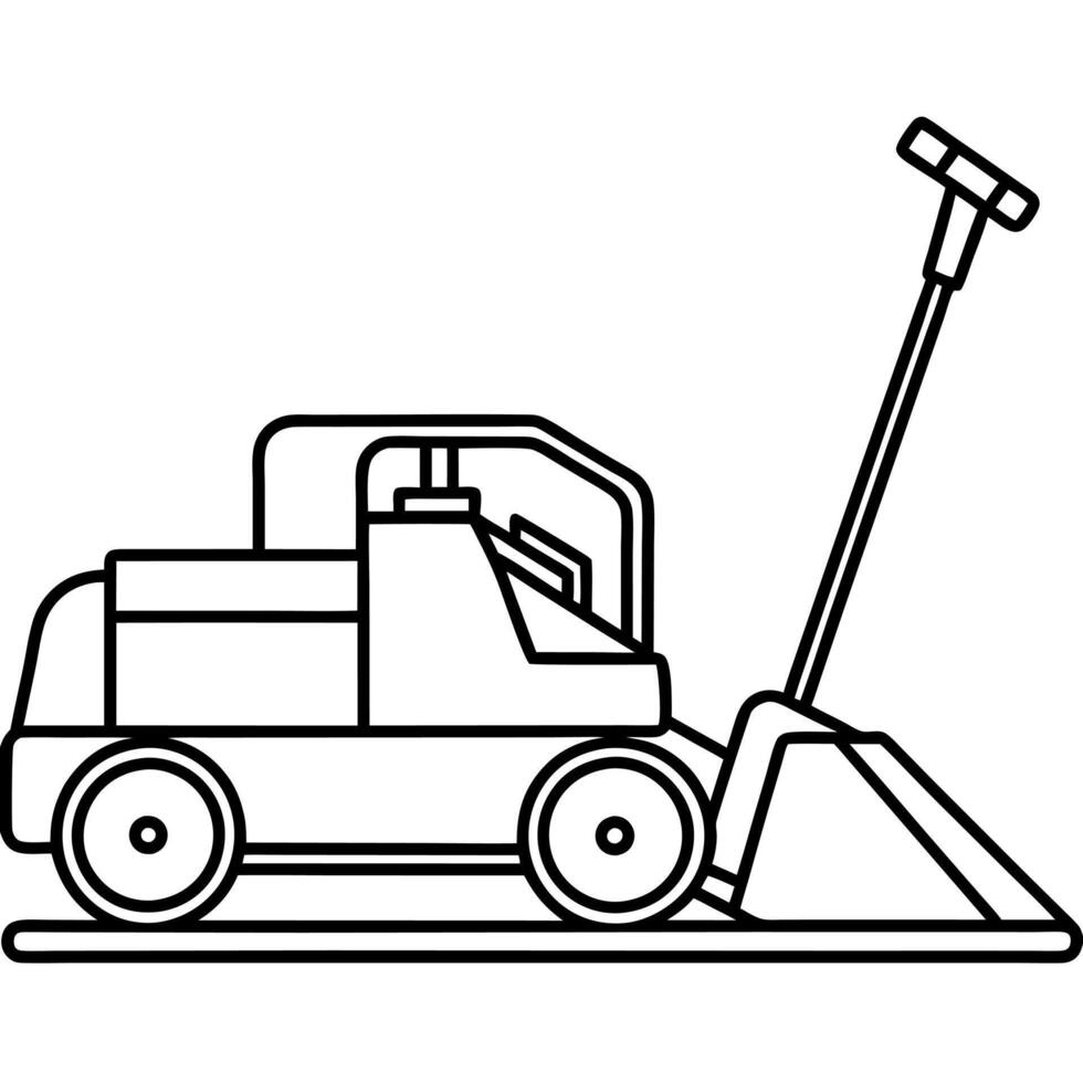 Construction vehicles coloring book for children. Vehicle outline for coloring pages vector
