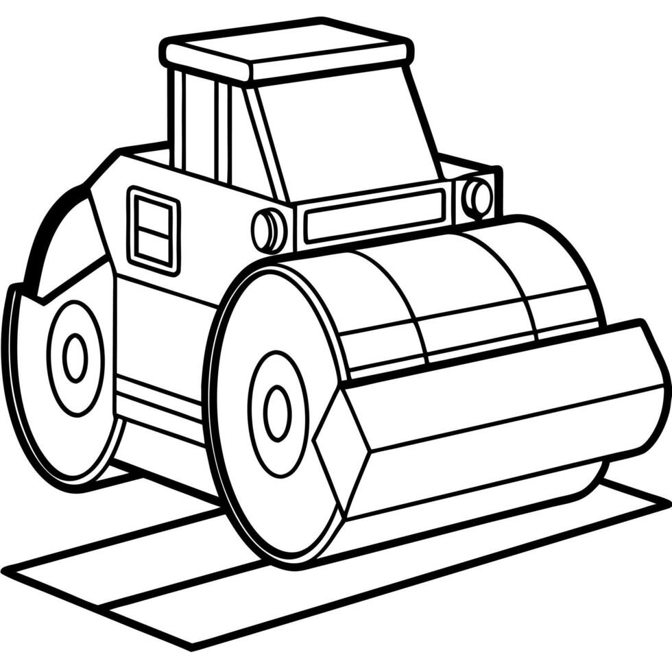 Construction vehicles coloring book for children. Vehicle outline for coloring pages vector