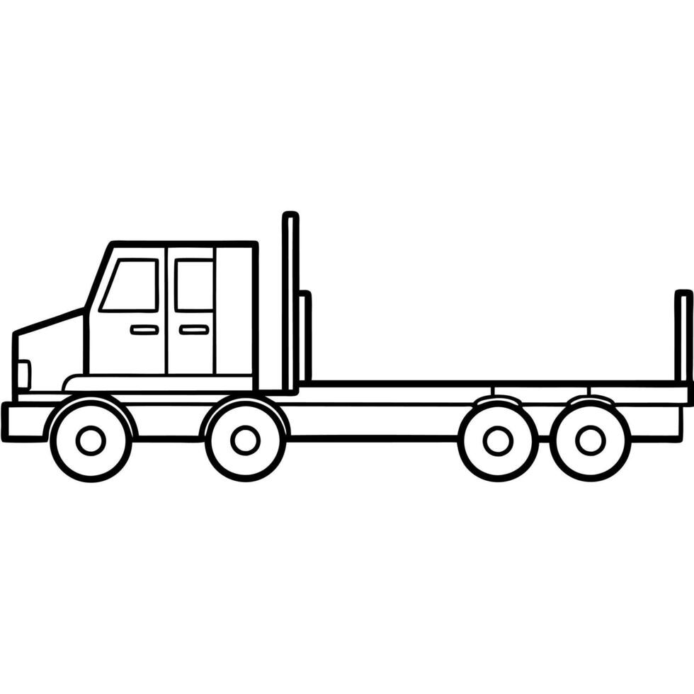 Construction vehicles coloring book for children. Vehicle outline for coloring pages vector
