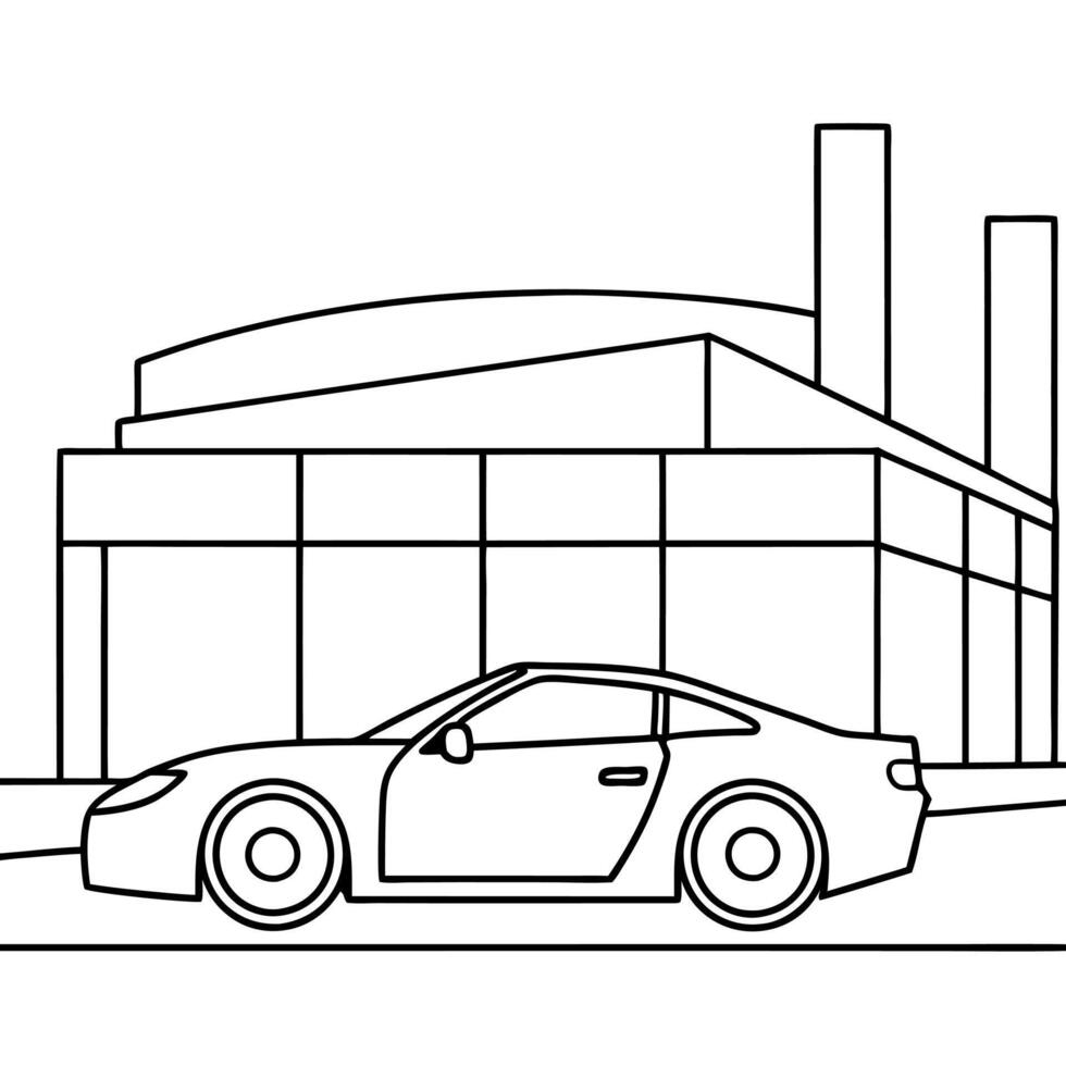 Sports car coloring pages for children coloring book vector