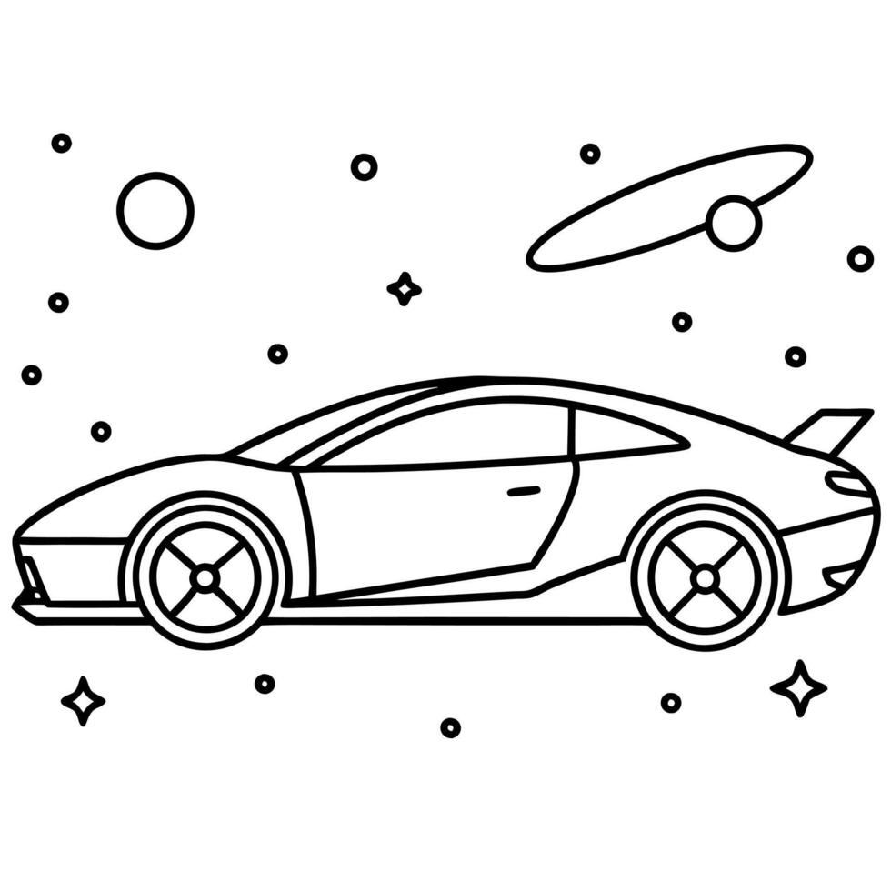 Sports car coloring pages for children coloring book vector