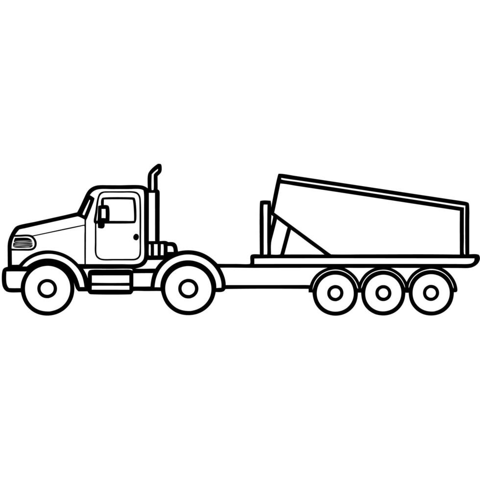 Construction vehicles coloring book for children. Vehicle outline for coloring pages vector