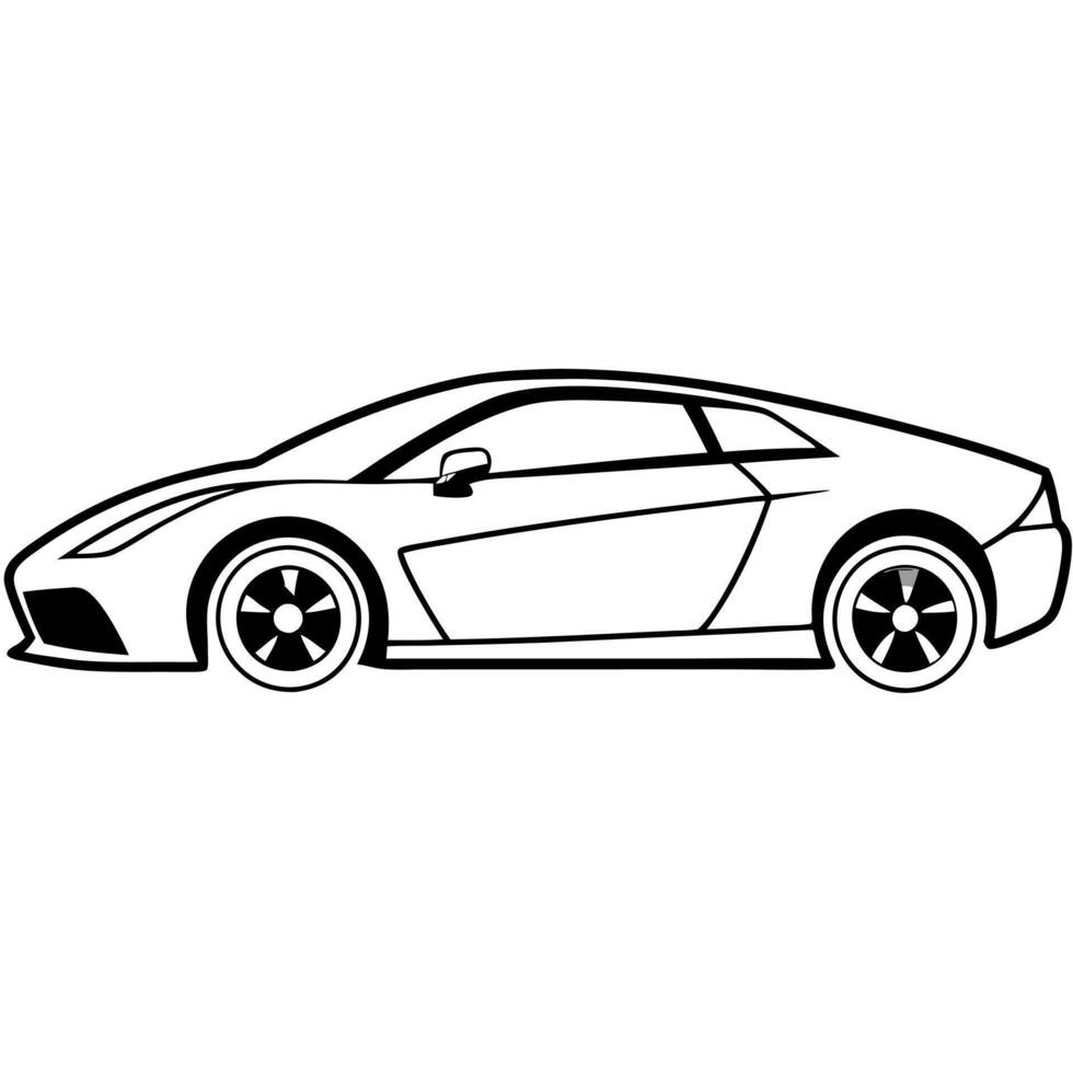Sports car coloring pages for children coloring book vector