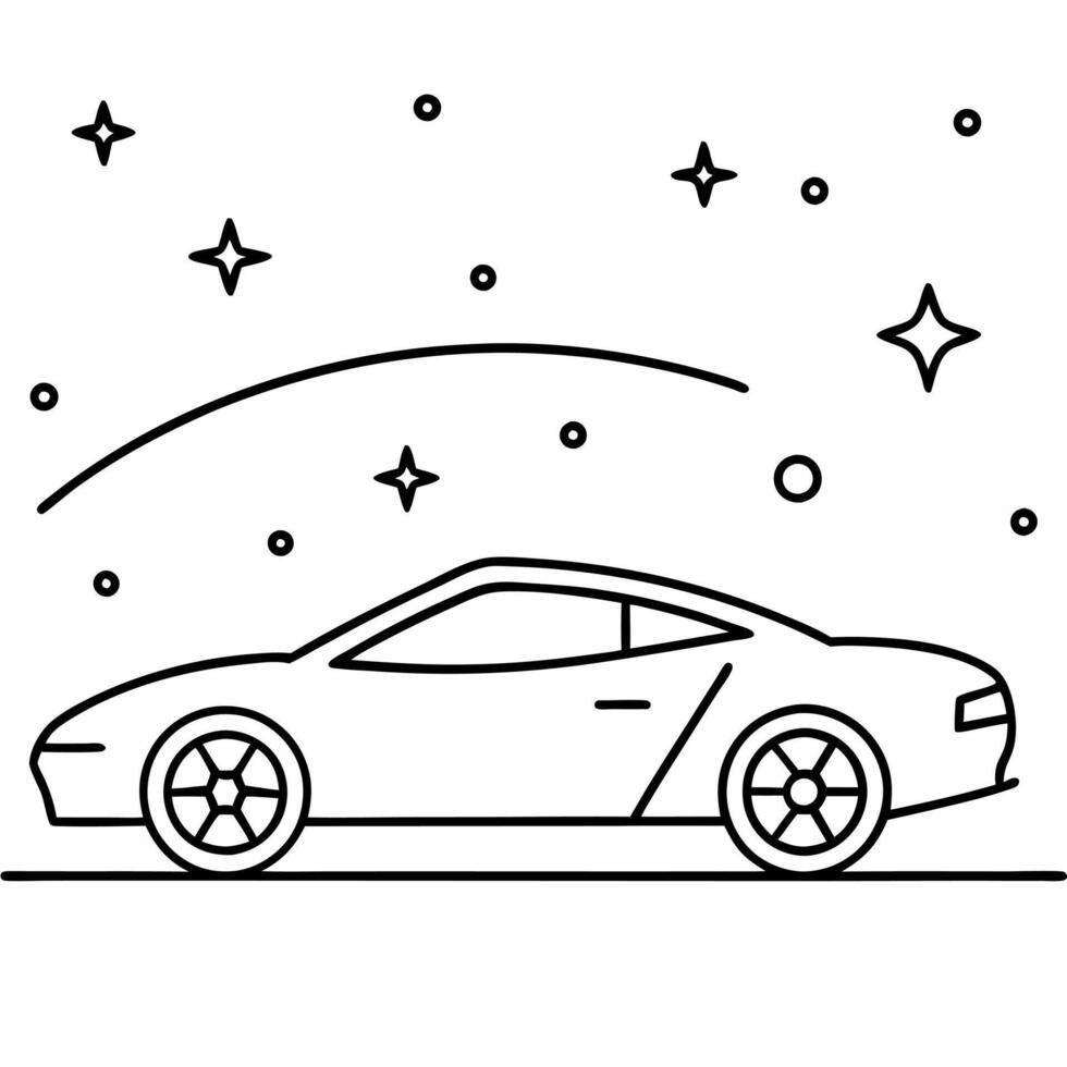 Sports car coloring pages for children coloring book vector