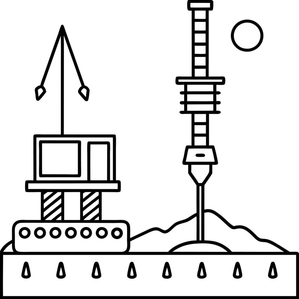 Construction vehicles coloring book for children. Vehicle outline for coloring pages vector