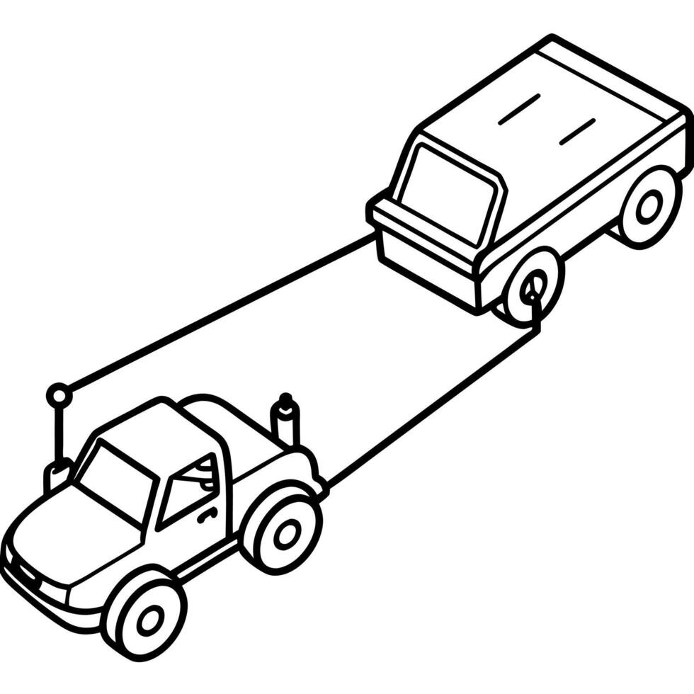 Construction vehicles coloring pages for children book vector
