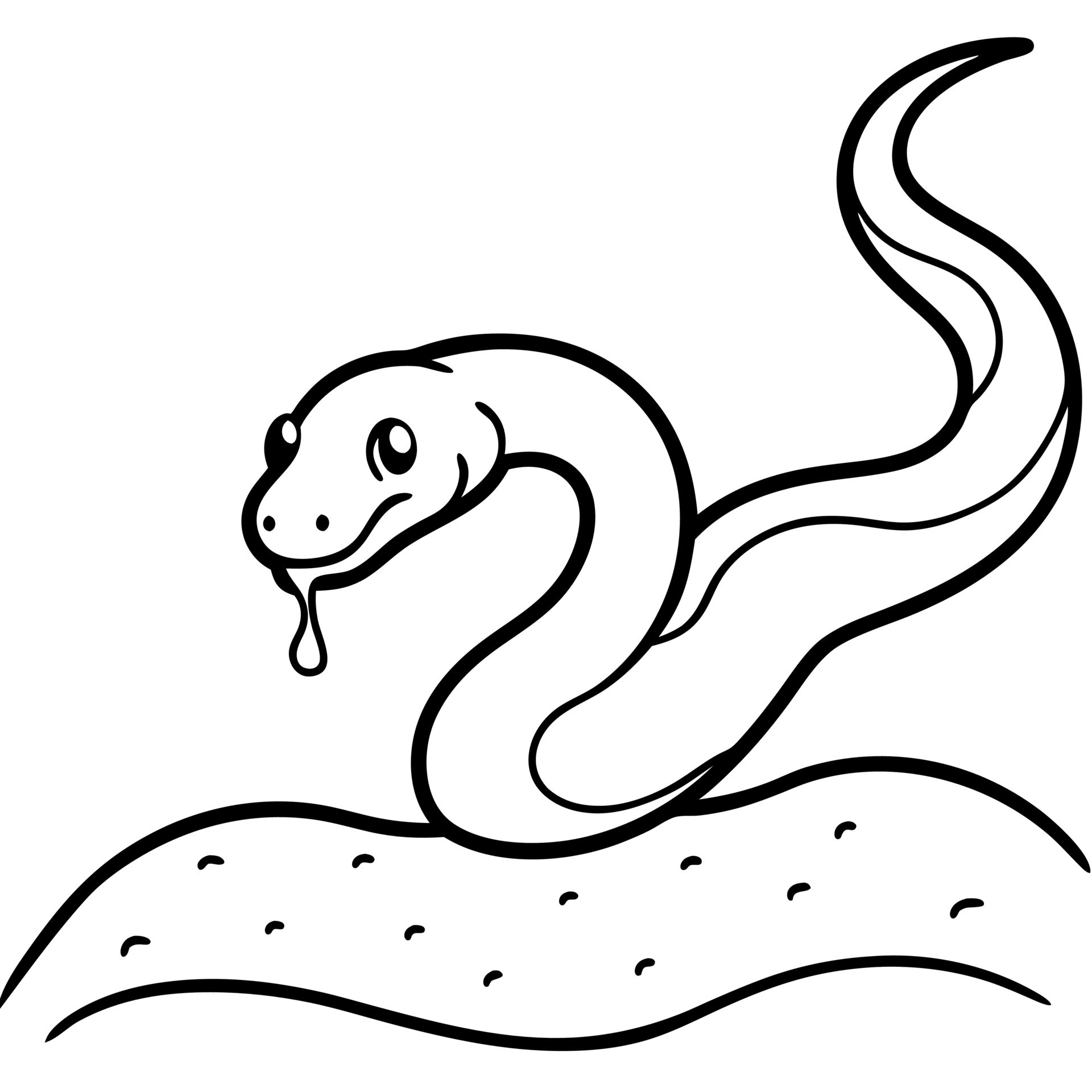Anaconda snake coloring pages 46583680 Vector Art at Vecteezy
