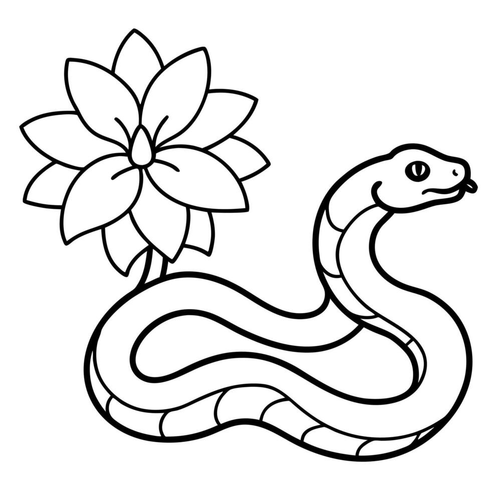 Anaconda snake coloring pages vector