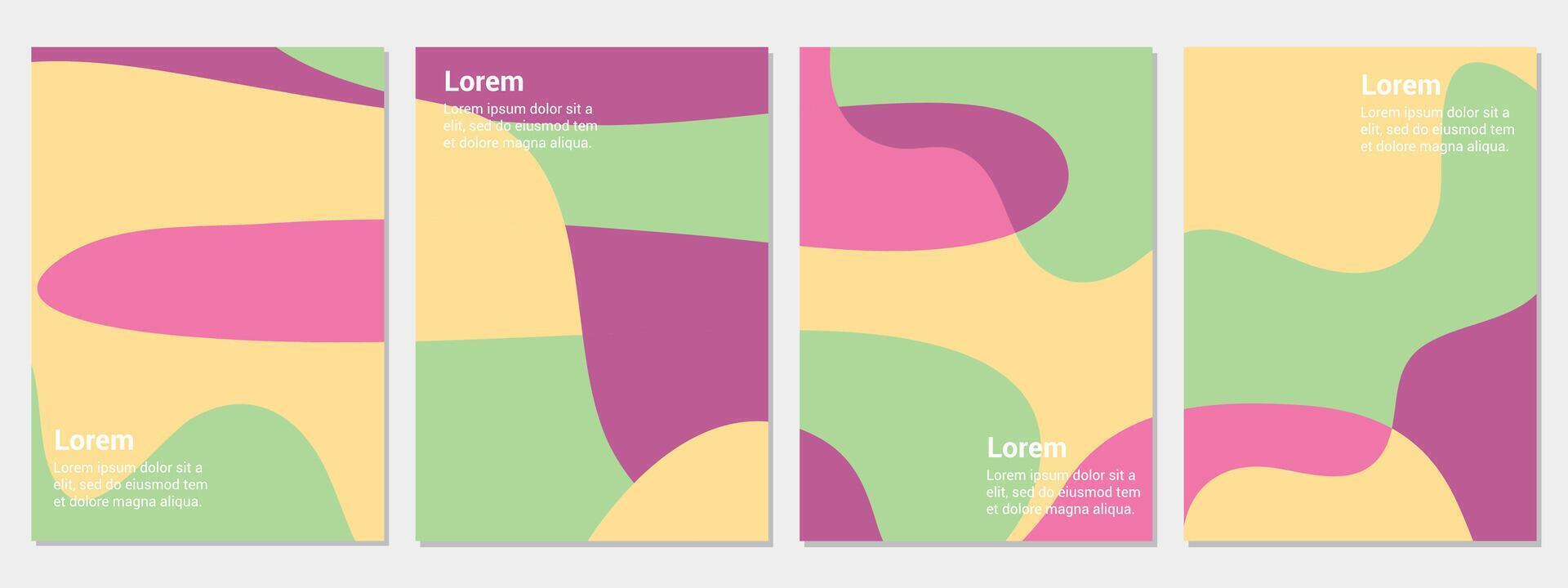 collection of abstract colorful cover backgrounds. Creative illustration for poster, web, landing, page, cover, advertisement, greeting, card, promotion. vector