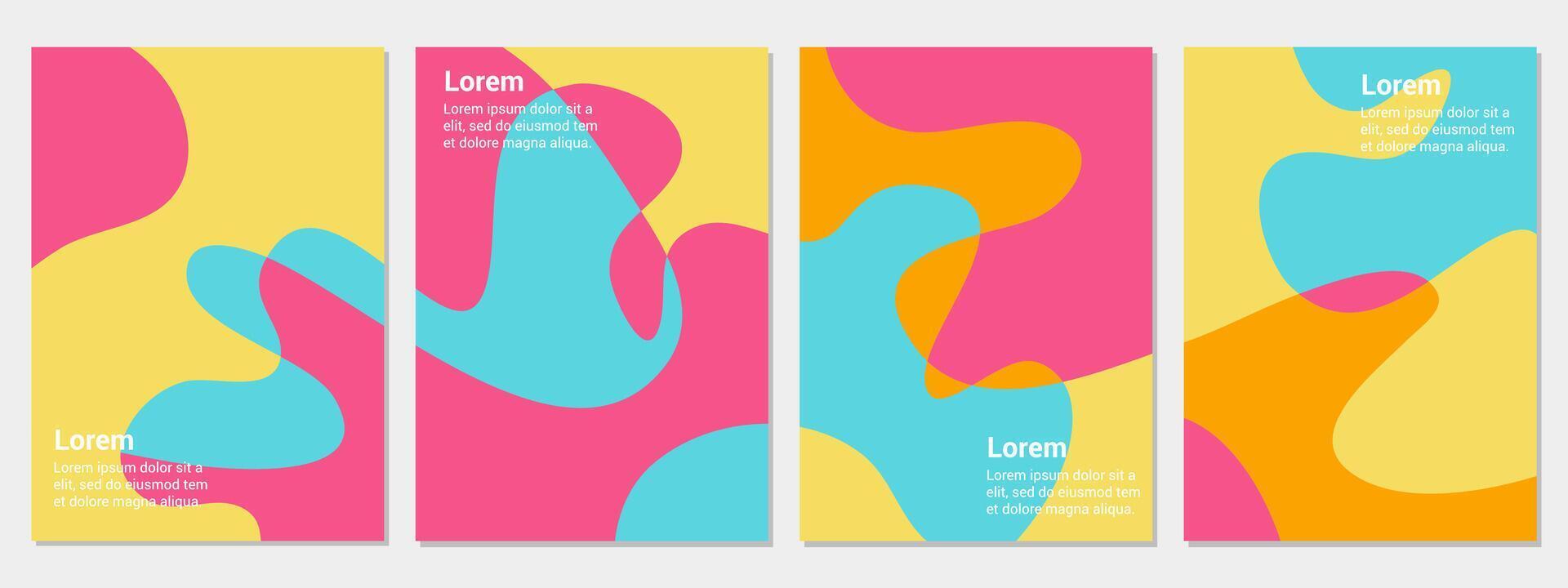 collection of abstract colorful cover backgrounds. Creative illustration for poster, web, landing, page, cover, advertisement, greeting, card, promotion. vector
