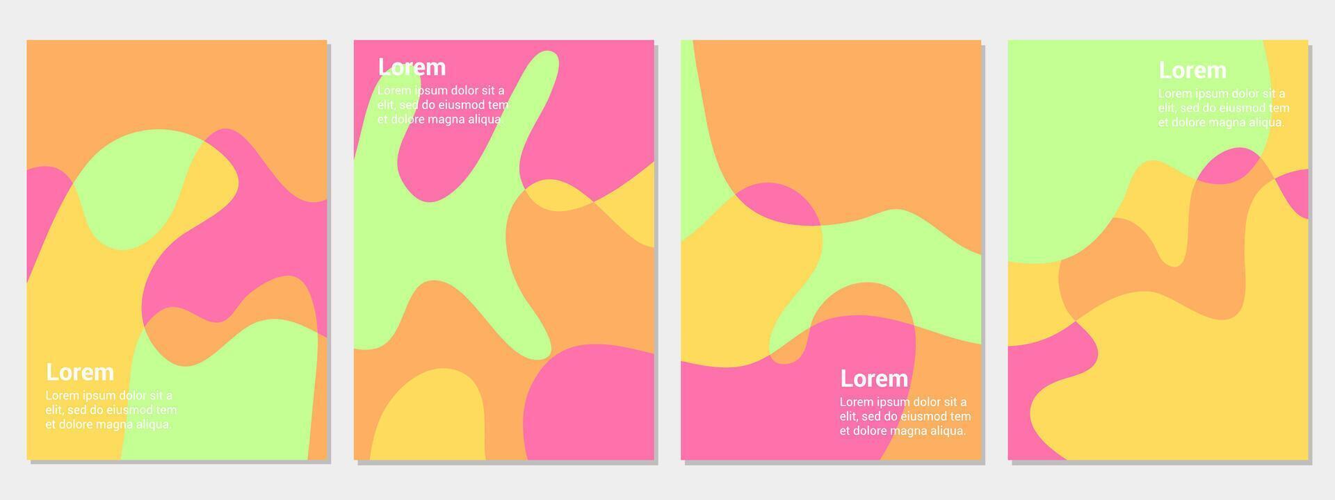 collection of abstract colorful cover backgrounds. Creative illustration for poster, web, landing, page, cover, advertisement, greeting, card, promotion. vector