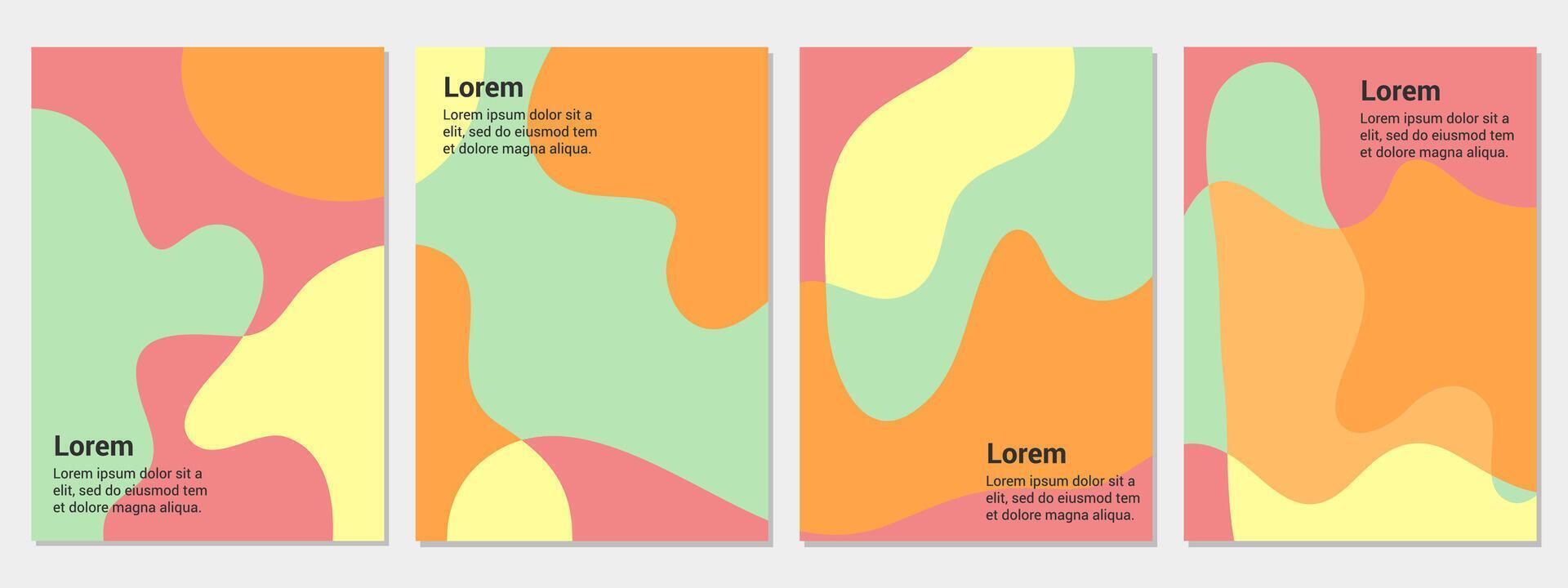 collection of abstract colorful cover backgrounds. Creative illustration for poster, web, landing, page, cover, advertisement, greeting, card, promotion. vector