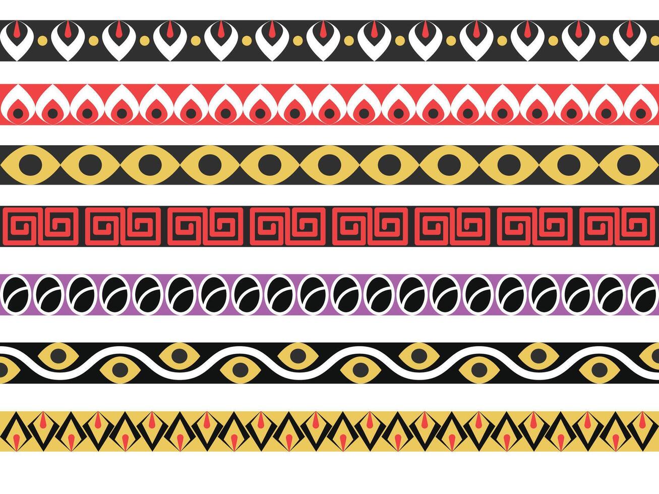 Modern Abstract geometric colorful frames border vector