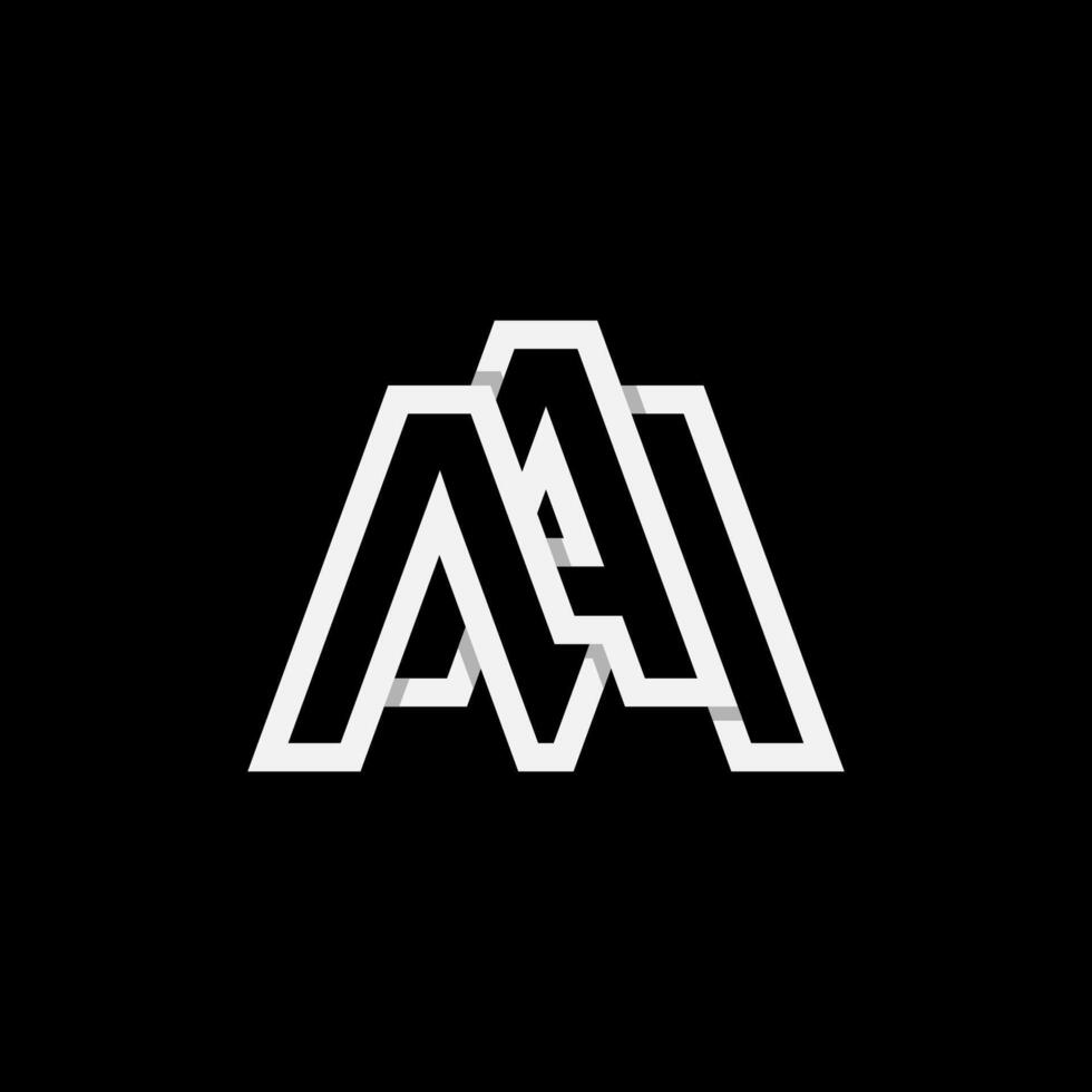 Letter AM or MA Logo, Monogram Logo letter A with M combination, design logo template, illustration vector
