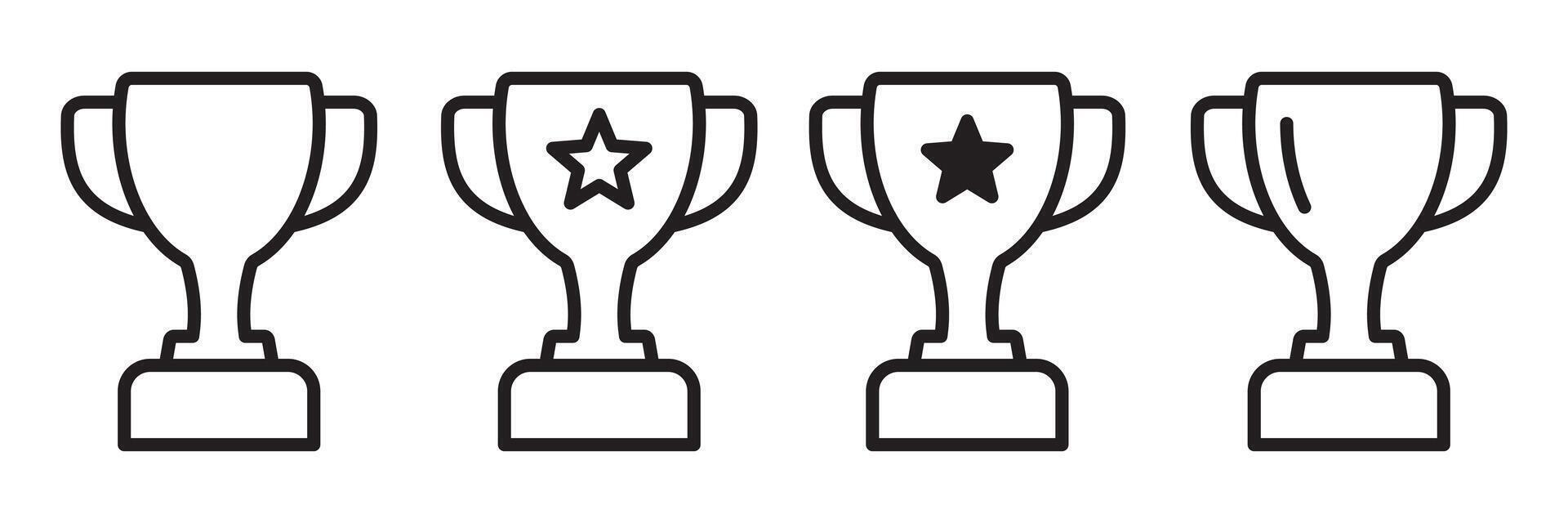 Trophy icon. Trophy cup, winner cup, victory cup icon. Reward symbol sign for web and mobile. vector