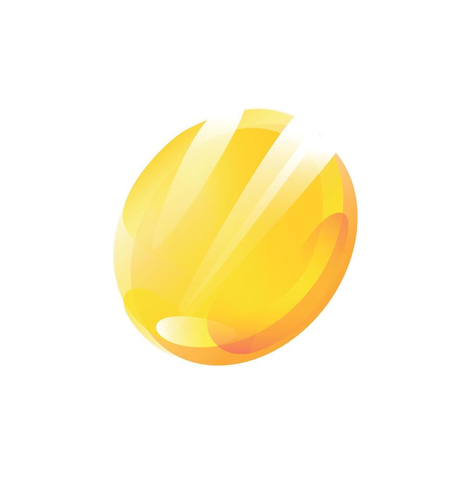 Illustration of a coin. Gradient flat icon. Gold coin. A modern fashionable company logo. Icon isolated on white background. Template for layout design. vector